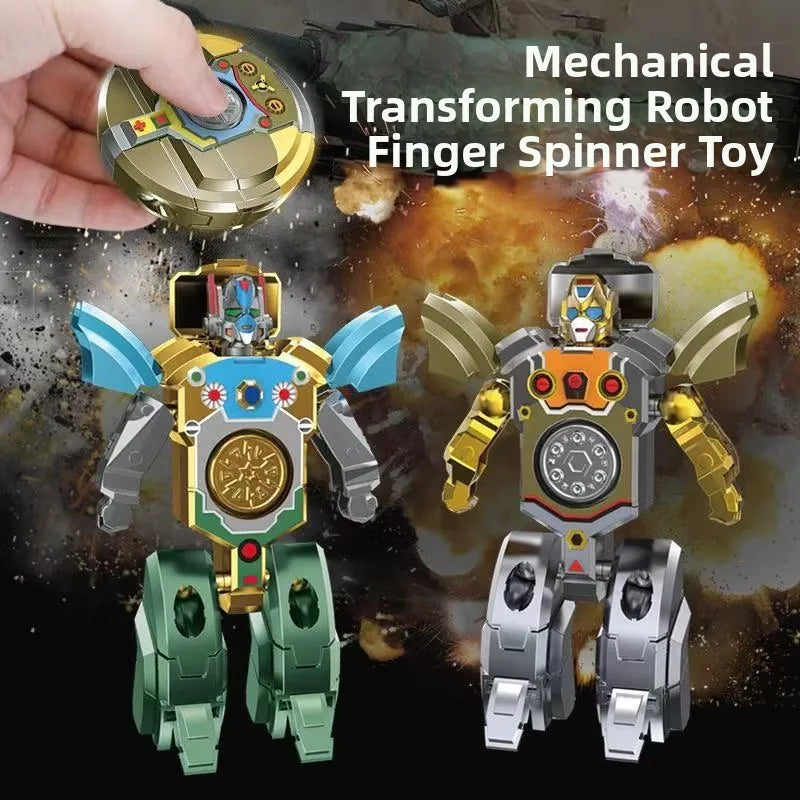 Aurelialiving 🦖🤖 Transform Finger Spinner Toy, Mechanical & Dinosaur Dual Editions Available
