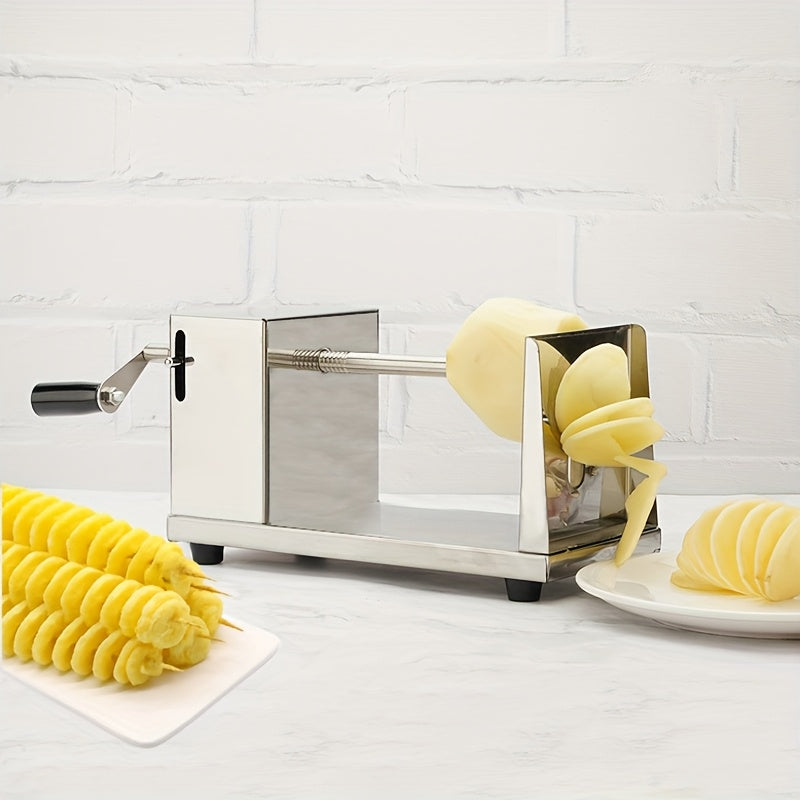 Stainless Steel Spiral Potato Cutter | Handheld Veggie Slicer Perfect for BBQ & Home Kitchen