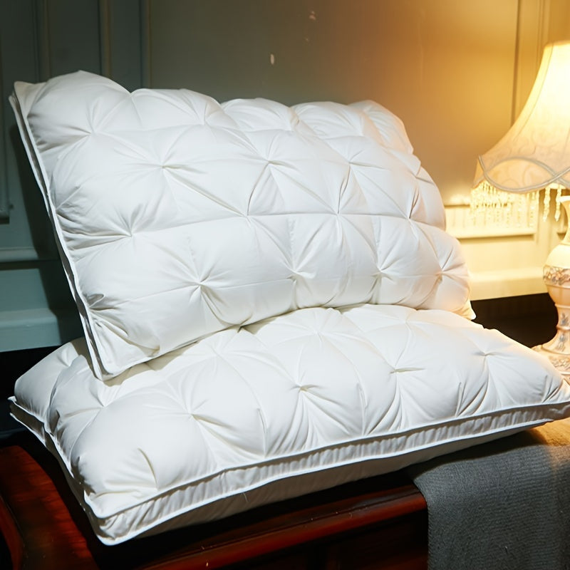 With Hang Loop Storage 2Pcs Five Star Hotel Grade 3D Soft Pillows, Neck Support All Season Pillow Core for Deep Restful Sleep