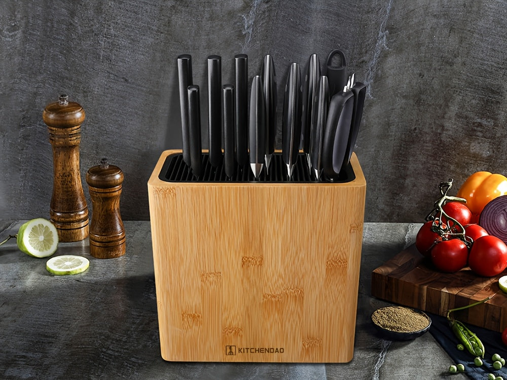 Universal Multi-Functional Kitchen Knife Storage Rack, Space Saving Countertop Knife Organizer Holder for Various Knives, Practical Home Kitchen Cutlery Storage Accessory