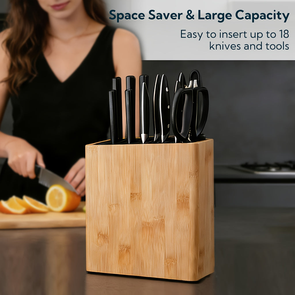 Universal Multi-Functional Kitchen Knife Storage Rack, Space Saving Countertop Knife Organizer Holder for Various Knives, Practical Home Kitchen Cutlery Storage Accessory