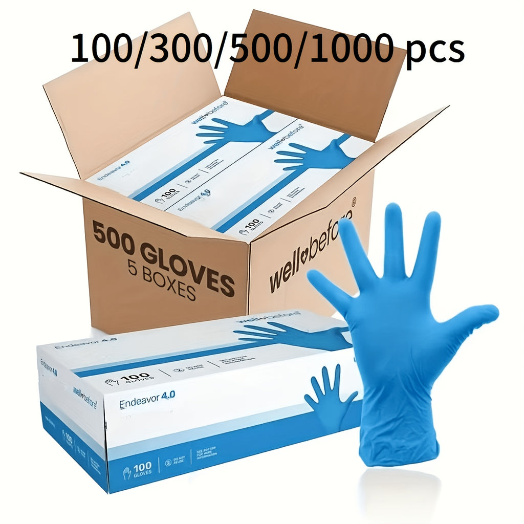 5Mil Latex Free Nitrile Disposable Gloves | Chemical Resistant for Tattoo Cleaning Car Wash, Multiple Pack Sizes Available