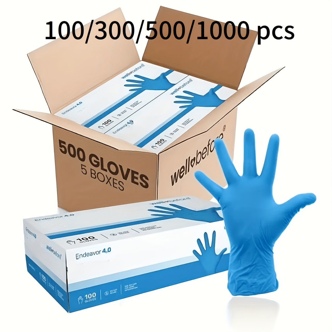 5Mil Latex Free Nitrile Disposable Gloves | Chemical Resistant for Tattoo Cleaning Car Wash, Multiple Pack Sizes Available