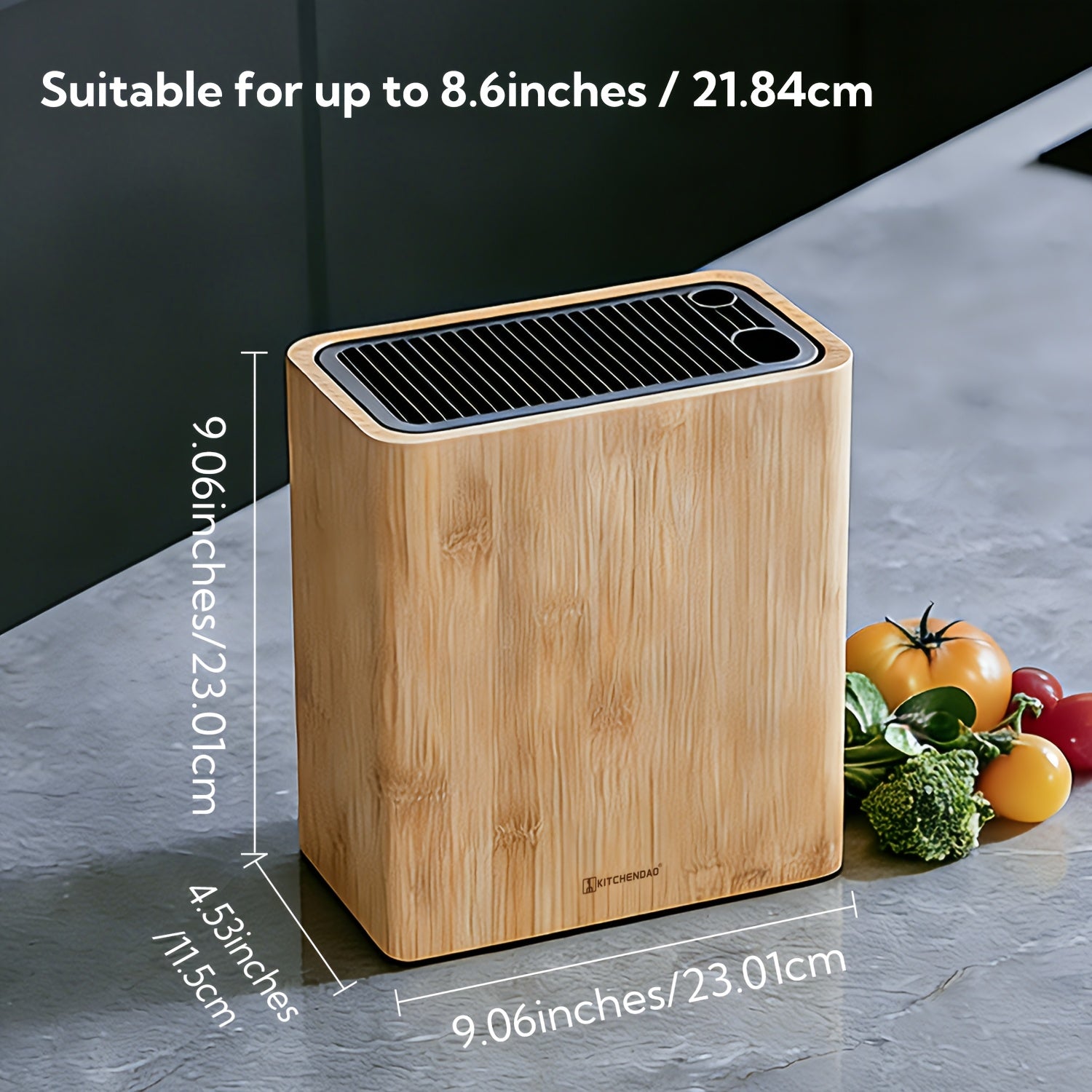 Universal Multi-Functional Kitchen Knife Storage Rack, Space Saving Countertop Knife Organizer Holder for Various Knives, Practical Home Kitchen Cutlery Storage Accessory