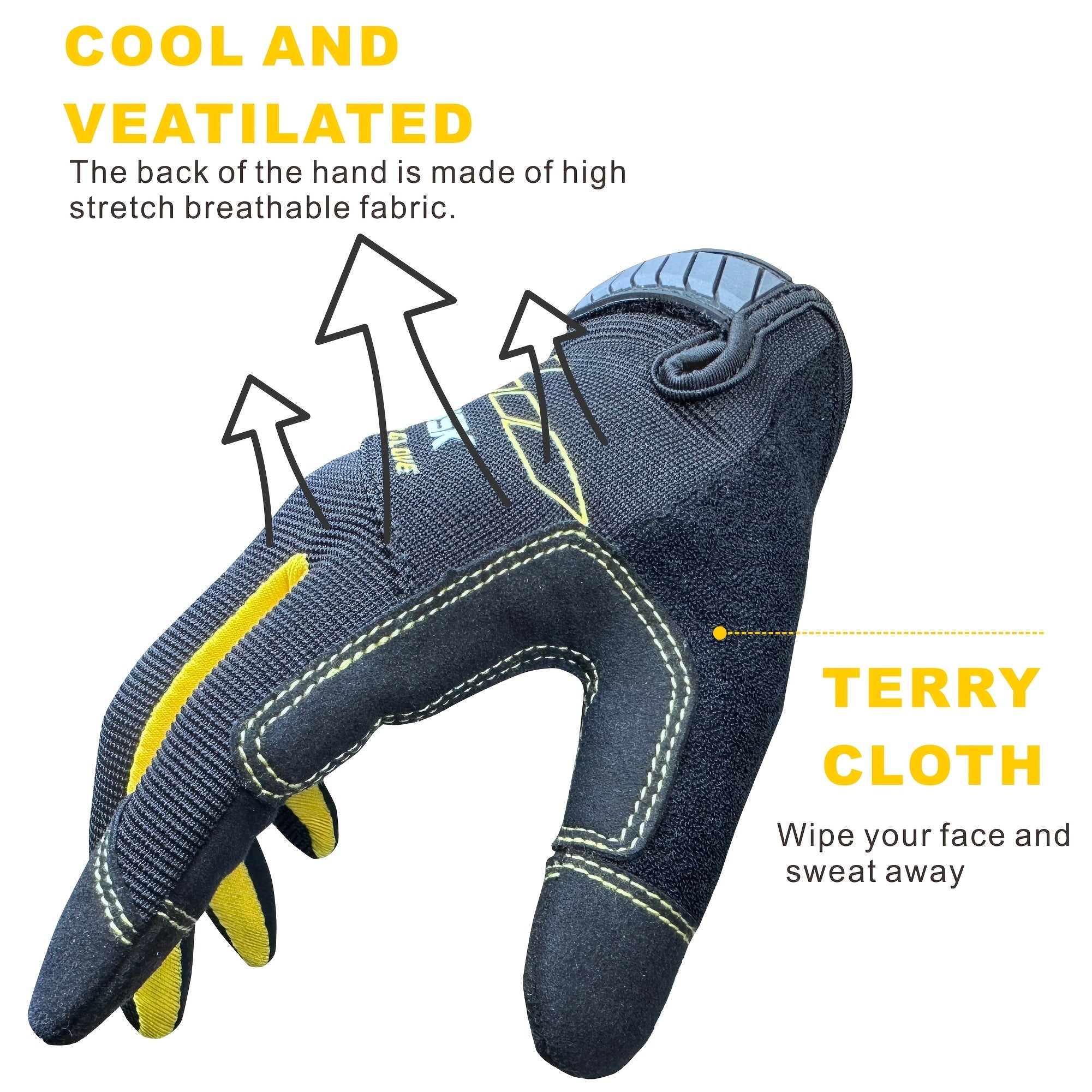 Touch Screen Universal Work Gloves for Men & Women | Breathable Mechanic Gardening Outdoor Working Gloves