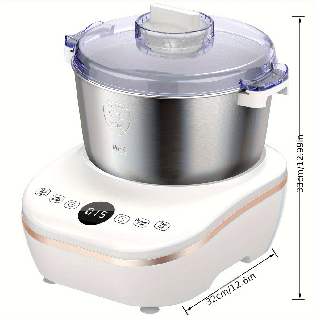7QT 304 Stainless Steel Electric Dough Maker Constant Temperature Ferment Bread Pizza Cookie Mixer Ideal Gift
