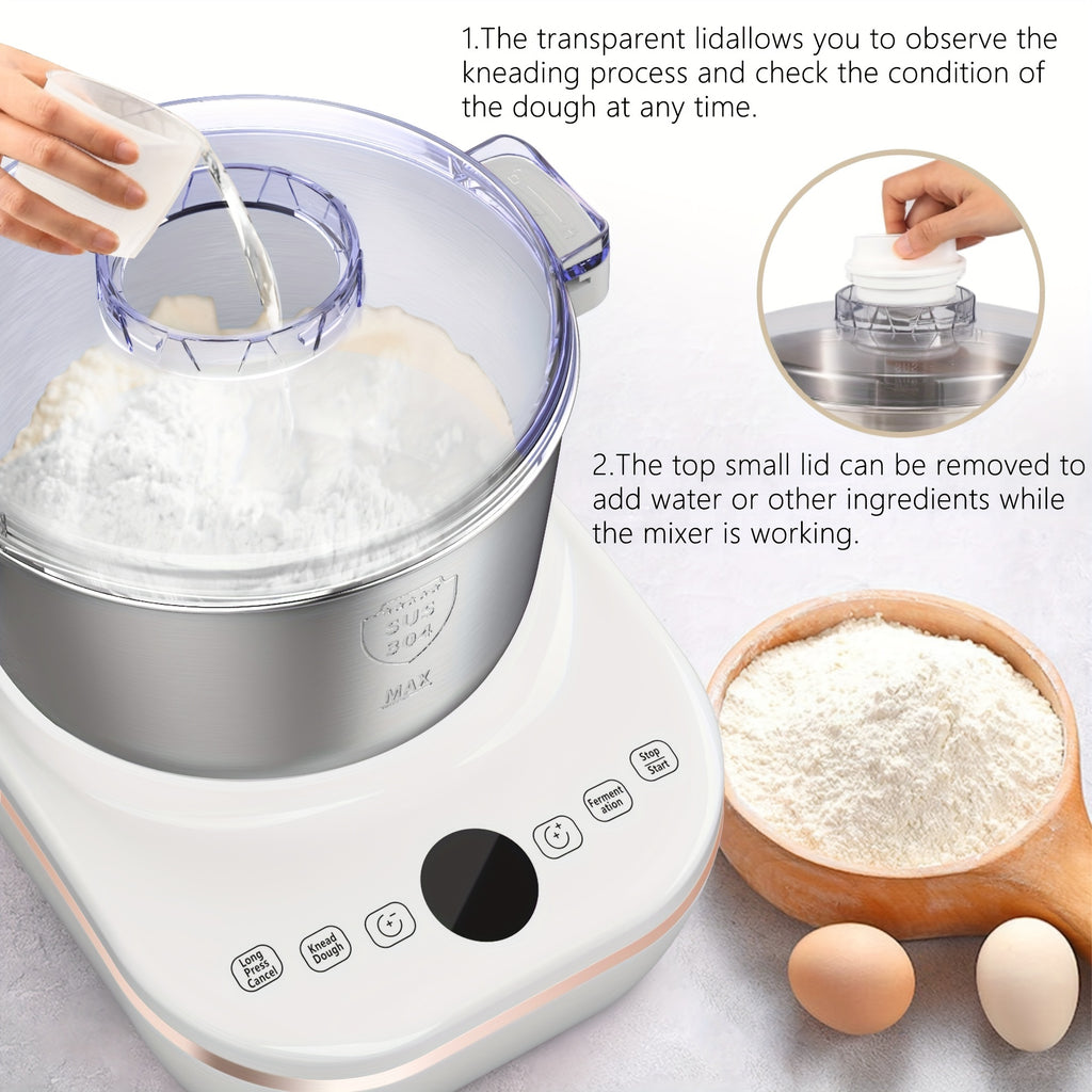 7QT 304 Stainless Steel Electric Dough Maker Constant Temperature Ferment Bread Pizza Cookie Mixer Ideal Gift