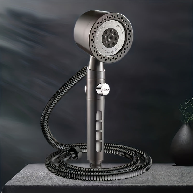 Filtered Handheld Shower Head Set with Shower Hose, 5 Adjustable Spray Settings Built-In Filtration Showerhead, Luxury Bathroom Accessory for Daily Shower Use