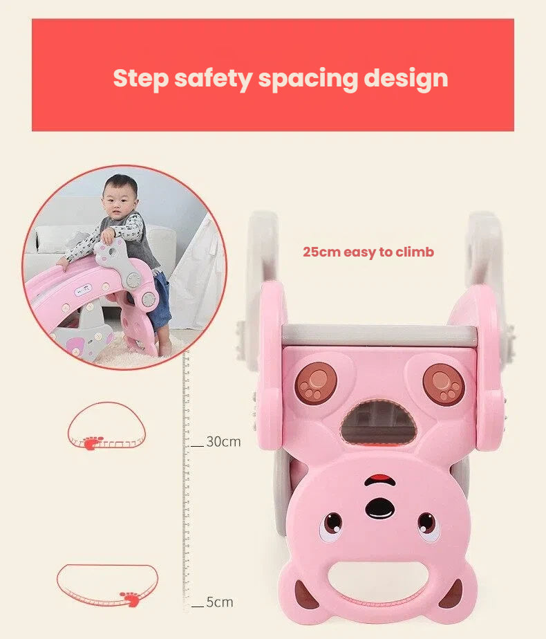 Rocking horse + slide with built-in music. Safe, sturdy and entertaining for toddlers. Ideal birthday present for your kids