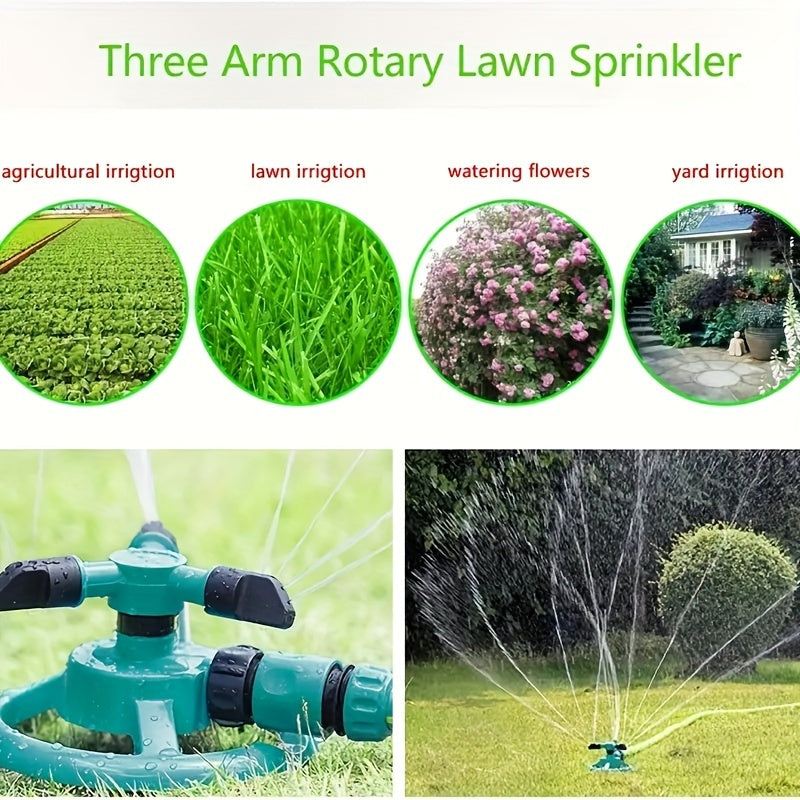 Hangable Storage Design 360° Rotating Garden Sprinkler, 1 or 2 Pack Multipurpose Plastic Yard Irrigation Sprinkler for Outdoor Lawn & Plants