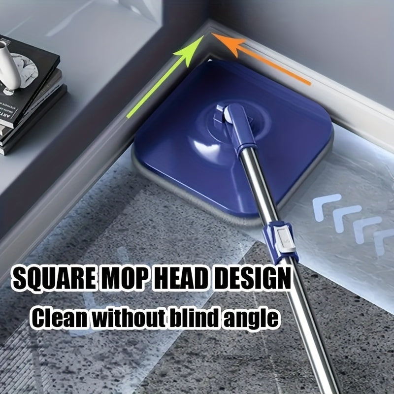 Wet Dry Spin Mop Set with 2 Microfiber Mop Pads