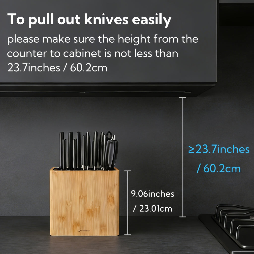 Universal Multi-Functional Kitchen Knife Storage Rack, Space Saving Countertop Knife Organizer Holder for Various Knives, Practical Home Kitchen Cutlery Storage Accessory