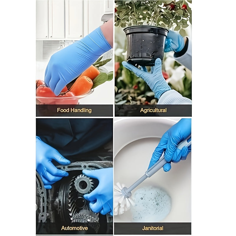 5Mil Latex Free Nitrile Disposable Gloves | Chemical Resistant for Tattoo Cleaning Car Wash, Multiple Pack Sizes Available