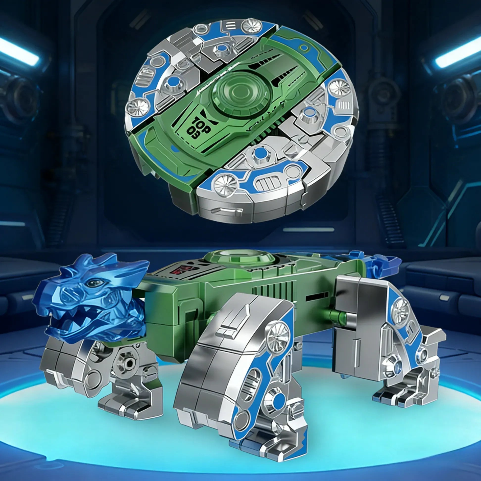 Aurelialiving 🦖🤖 Transform Finger Spinner Toy, Mechanical & Dinosaur Dual Editions Available