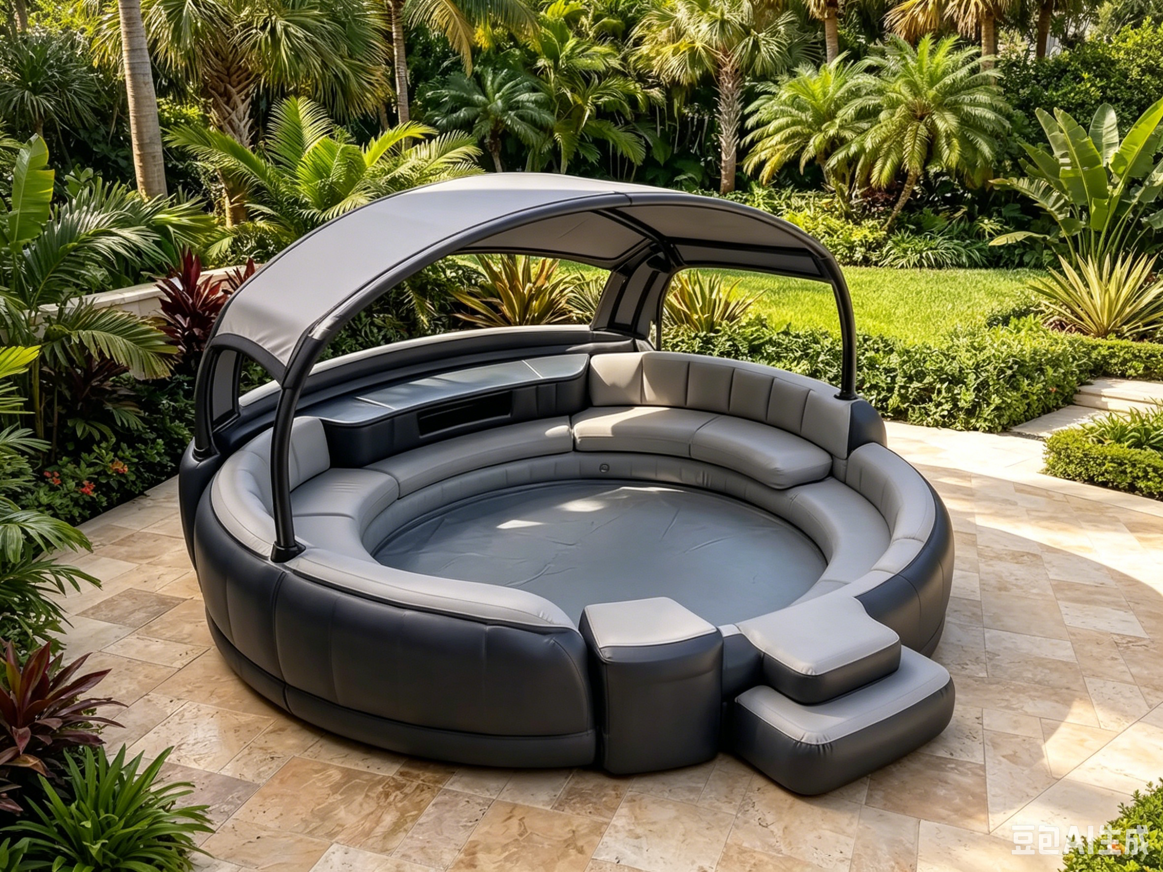 Ultimate Luxury Inflatable Pool with Canopy