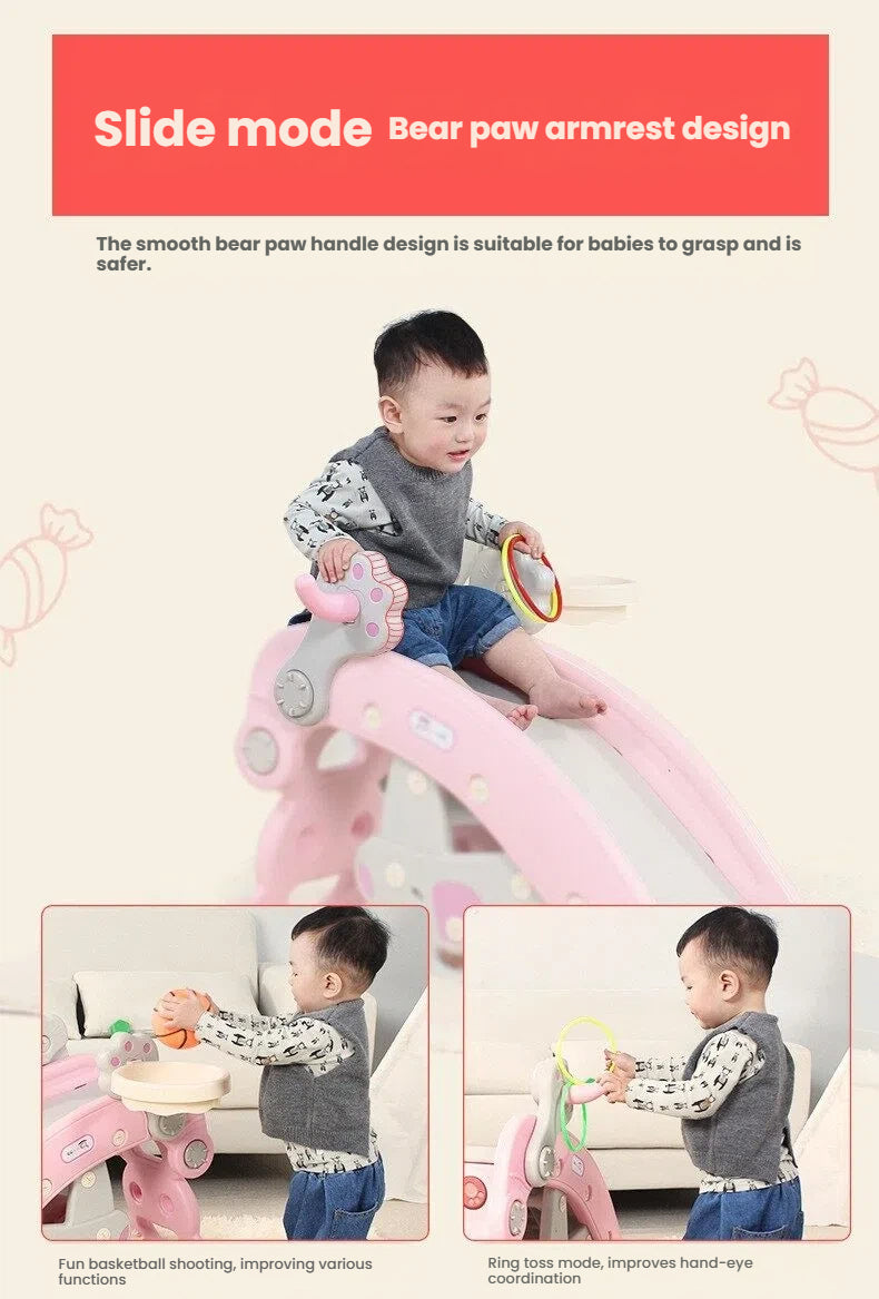 Rocking horse + slide with built-in music. Safe, sturdy and entertaining for toddlers. Ideal birthday present for your kids