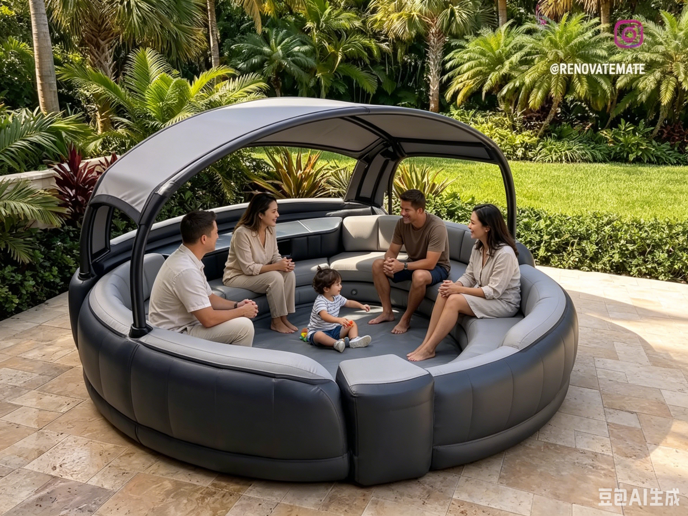Ultimate Luxury Inflatable Pool with Canopy