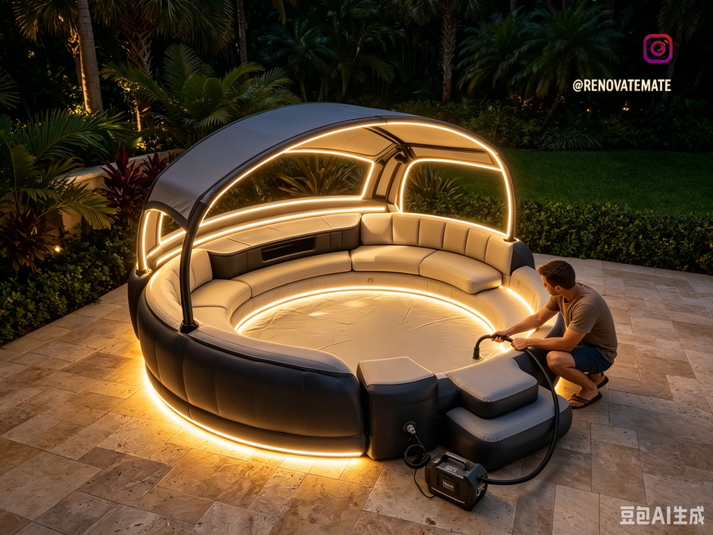 Ultimate Luxury Inflatable Pool with Canopy