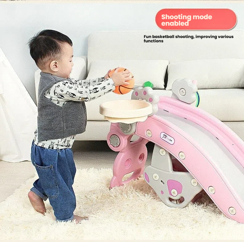Rocking horse + slide with built-in music. Safe, sturdy and entertaining for toddlers. Ideal birthday present for your kids