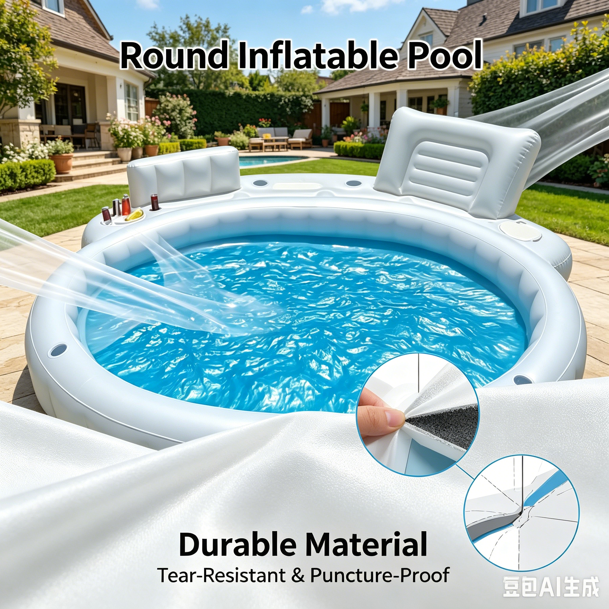Beat the heat this summer with our premium Round Inflatable Pool!