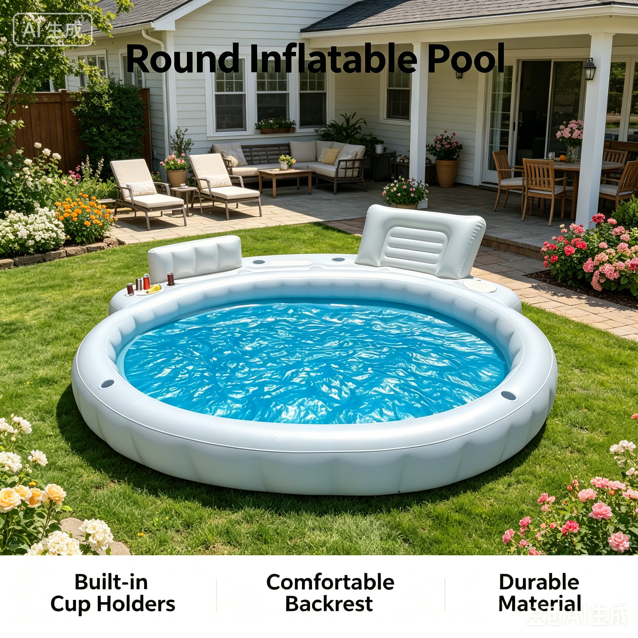 Beat the heat this summer with our premium Round Inflatable Pool!