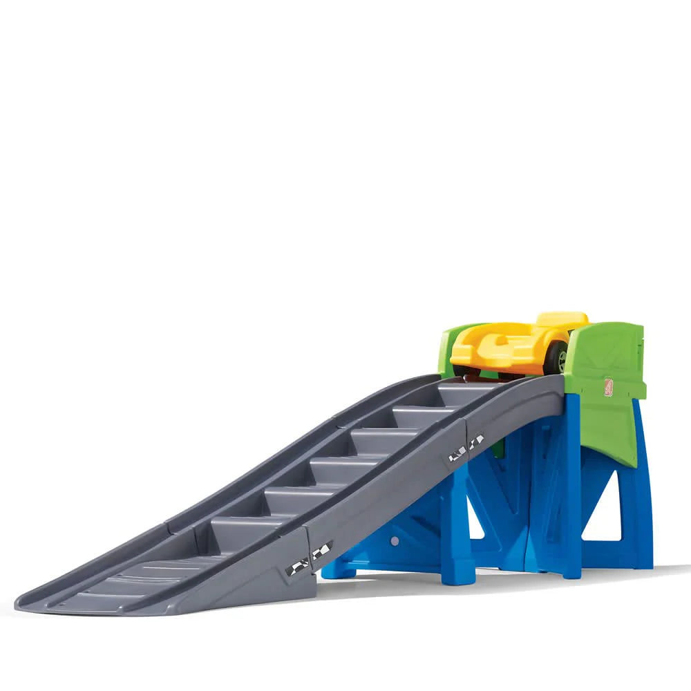 Kids Plastic Race Car Ramp Slide Indoor Outdoor Toddler Roller Coaster Toy