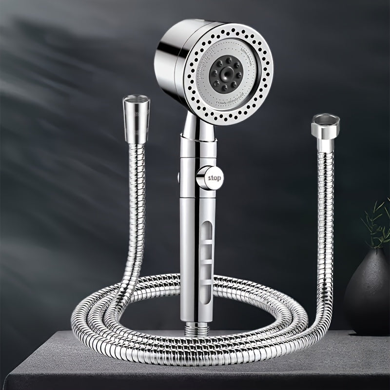 Filtered Handheld Shower Head Set with Shower Hose, 5 Adjustable Spray Settings Built-In Filtration Showerhead, Luxury Bathroom Accessory for Daily Shower Use