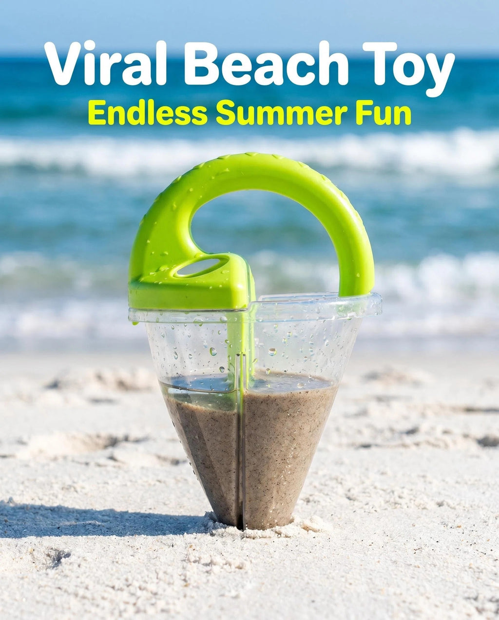 Spiral Sand Separator Funnel Toy for Kids Summer Beach Backyard Sandbox
