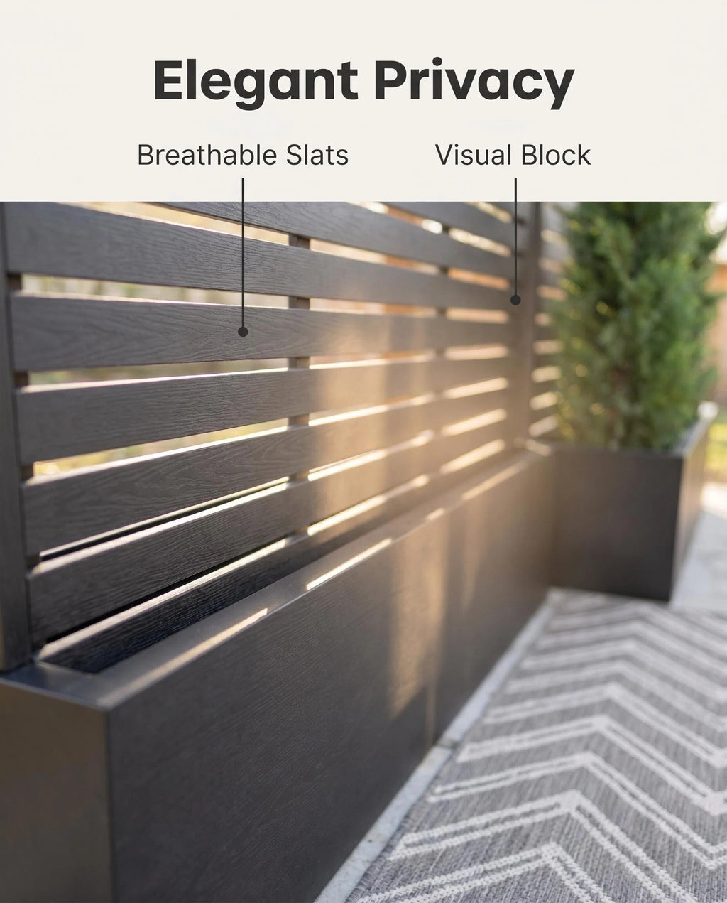 All-in-One Garden Planter & Privacy Screen Outdoor Space Partition Fence