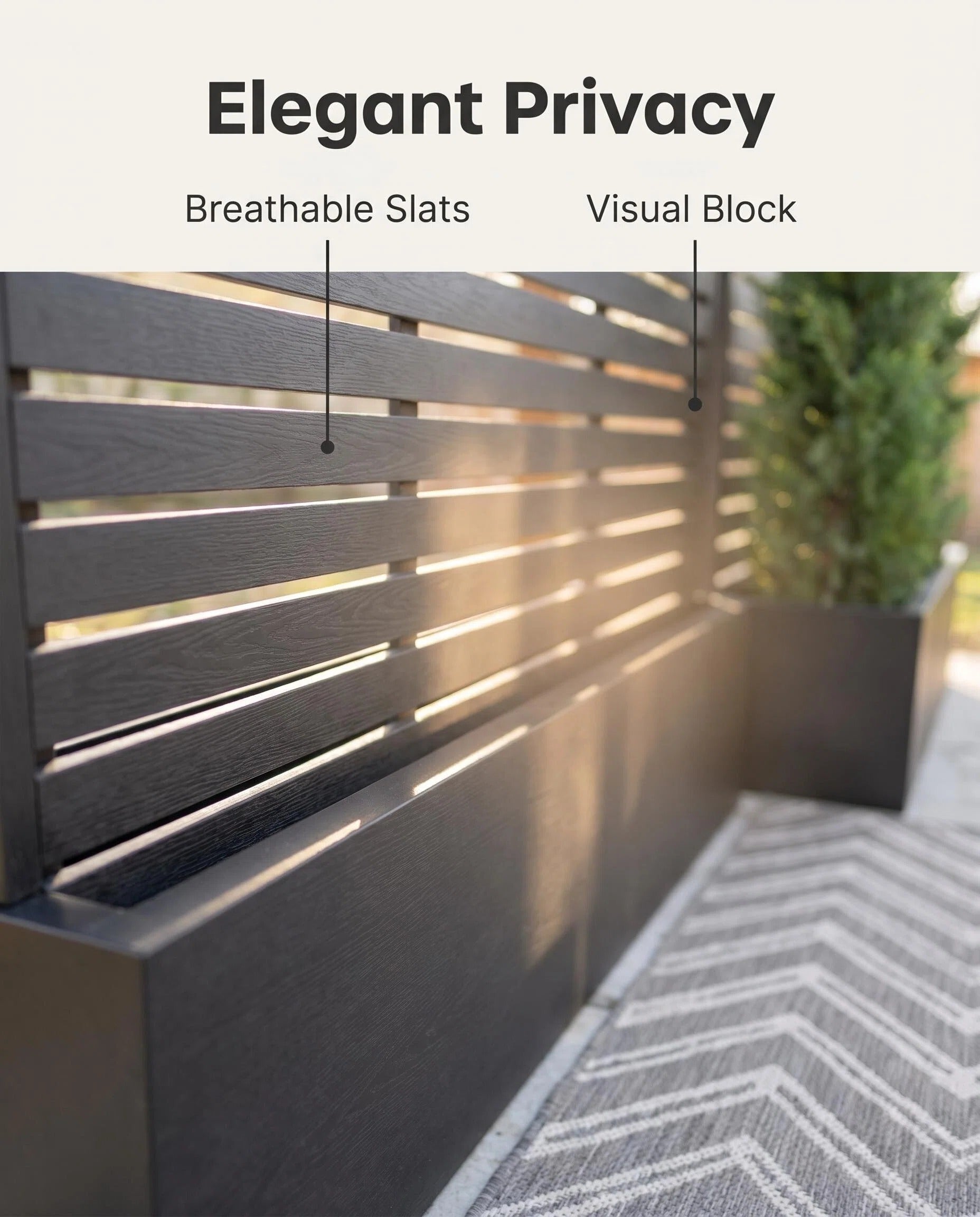 All-in-One Garden Planter & Privacy Screen Outdoor Space Partition Fence