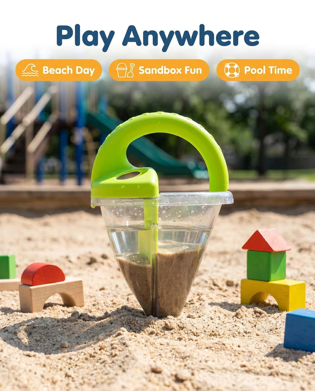 Spiral Sand Separator Funnel Toy for Kids Summer Beach Backyard Sandbox