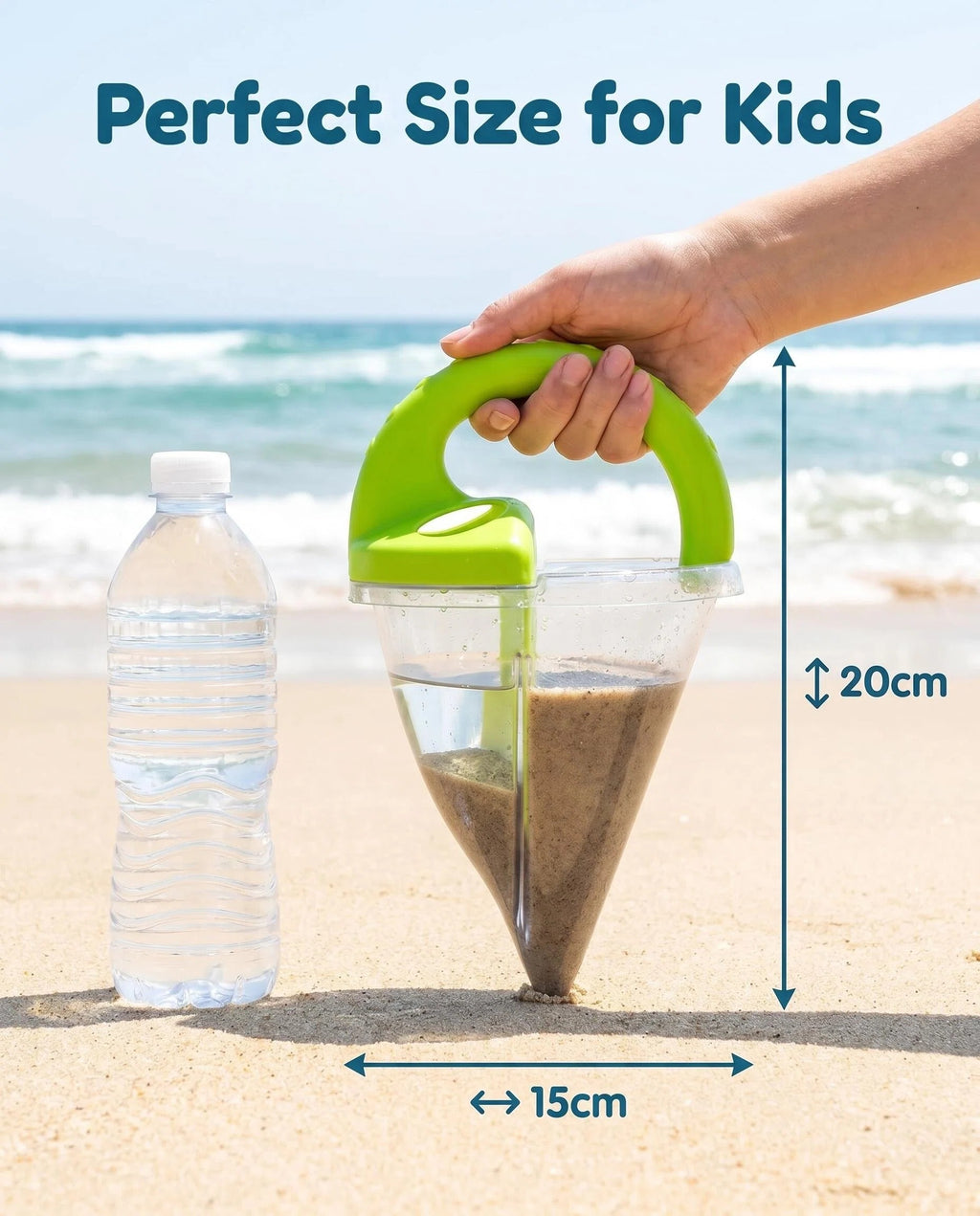 Spiral Sand Separator Funnel Toy for Kids Summer Beach Backyard Sandbox