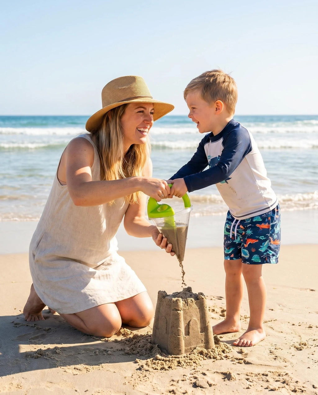 Spiral Sand Separator Funnel Toy for Kids Summer Beach Backyard Sandbox