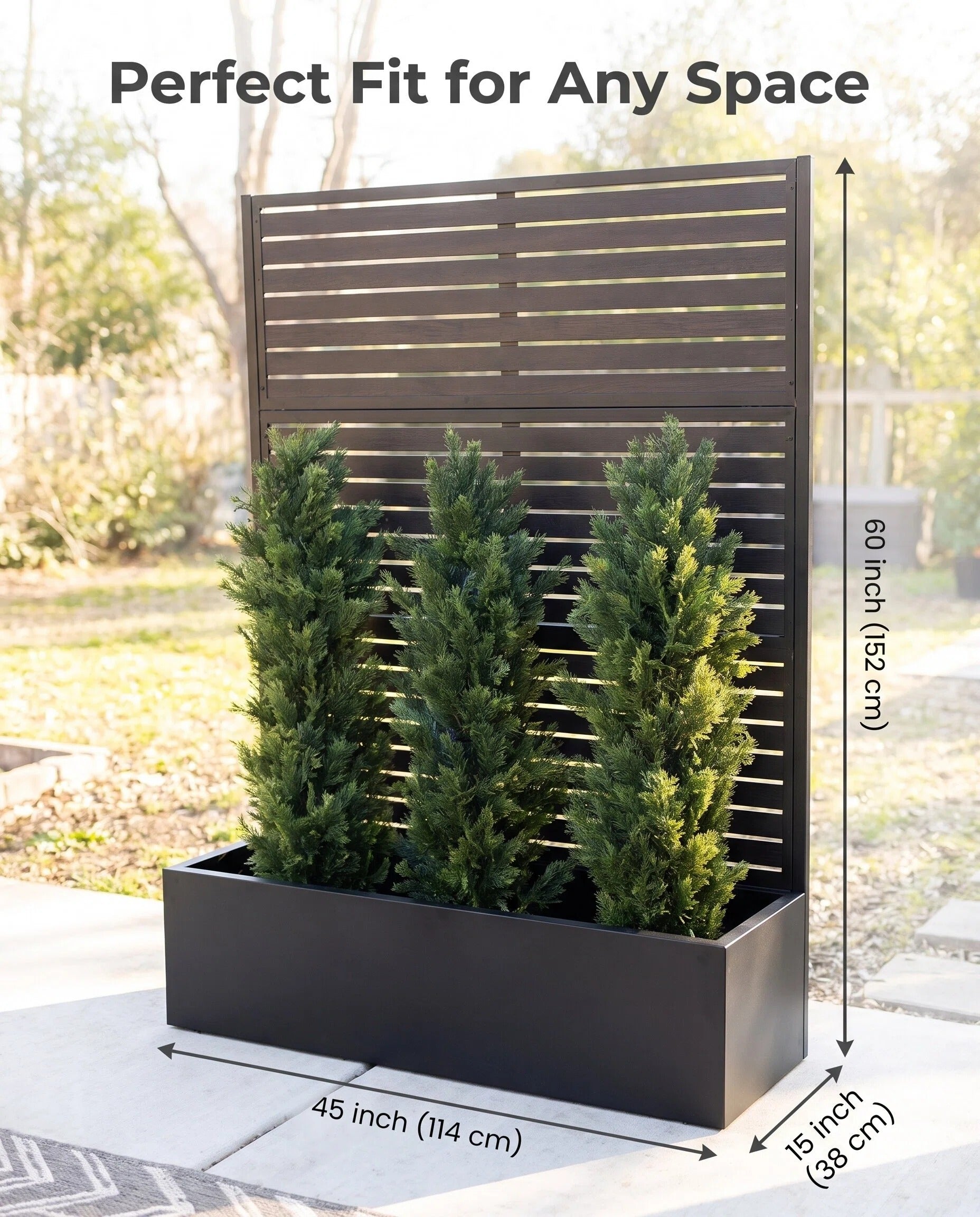 All-in-One Garden Planter & Privacy Screen Outdoor Space Partition Fence