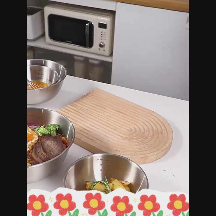 Scratch Resistant Stainless Steel Mixing Bowls 3/9Pcs | Great Holiday Baking Gift Kitchen Accessories