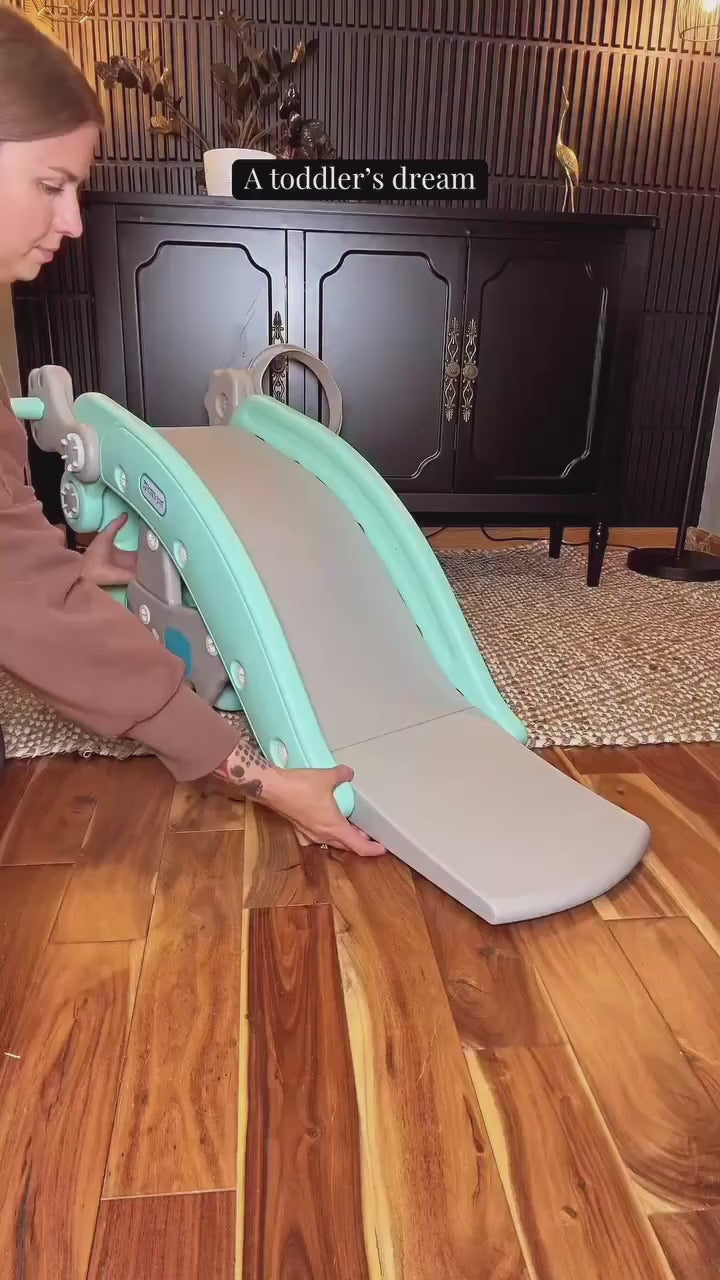 Rocking horse + slide with built-in music. Safe, sturdy and entertaining for toddlers. Ideal birthday present for your kids